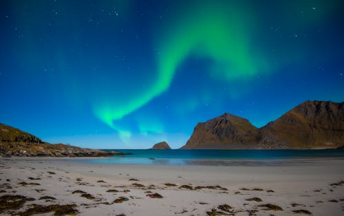 Immagine gratuita di aurora boreale, cielo notturno, cielo stellato