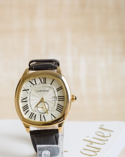 Free A Cartier Analog Wristwatch Stock Photo