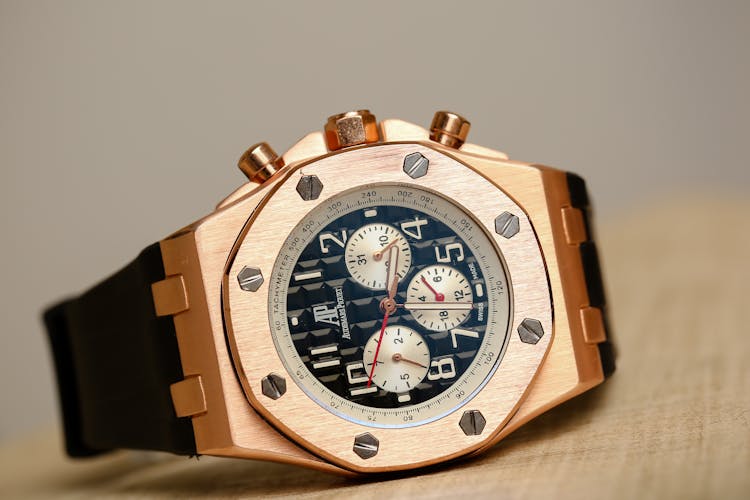 A Gold Chronograph Watch