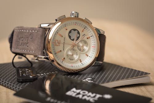 Free Close-up of a Montblanc Wristwatch Stock Photo