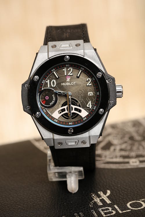 A Luxury Male Wristwatch on Plastic Holder 