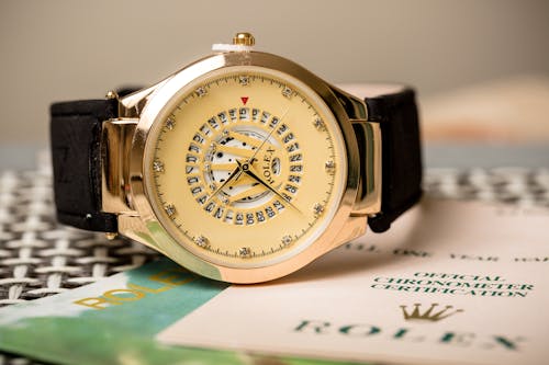 Free A Rolex Gold Analog Watch Stock Photo
