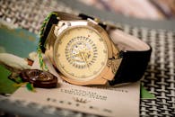 Gold and Silver Round Analog Watch