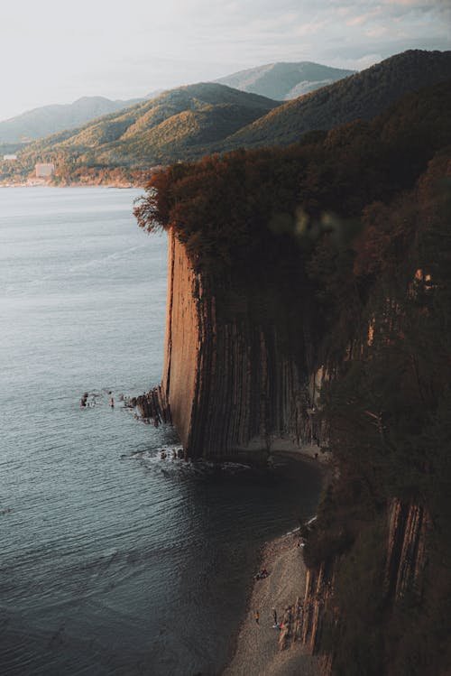 Sloped Cliffs on Seashore