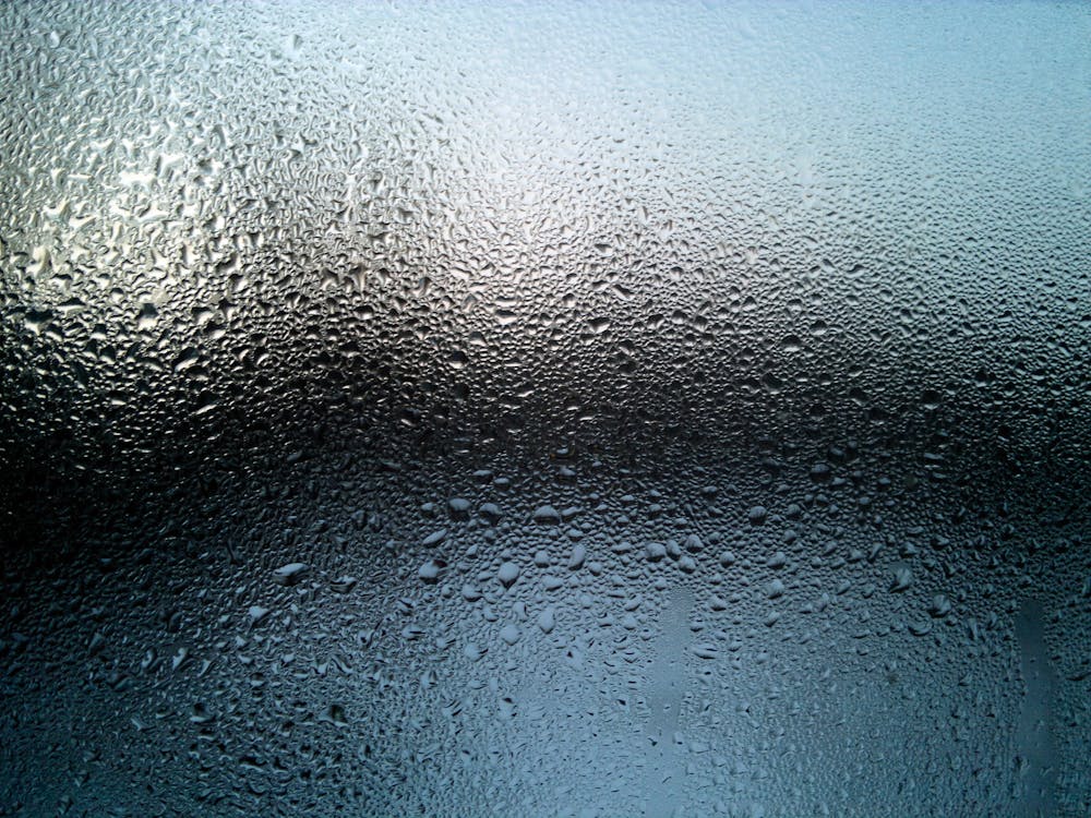 Free Clear Glass Window With Moist Effect Stock Photo