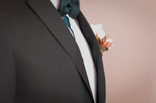 Man in Black Suit Jacket