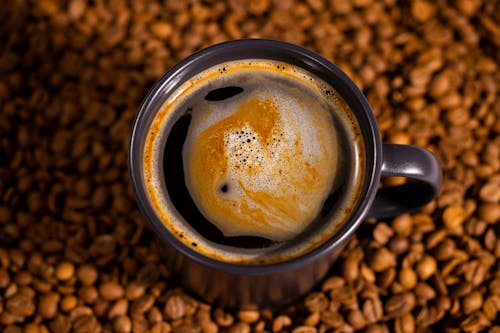 Free A Cup of Coffee with Foam Stock Photo