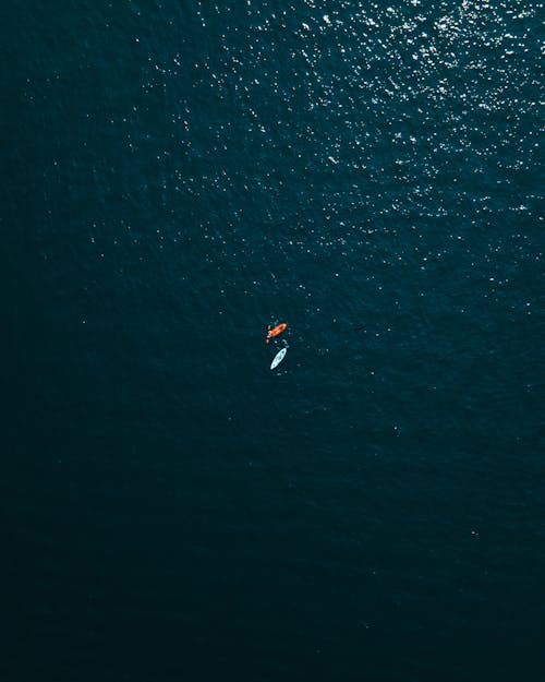 Free Drone Shot of Boats on the Sea Stock Photo