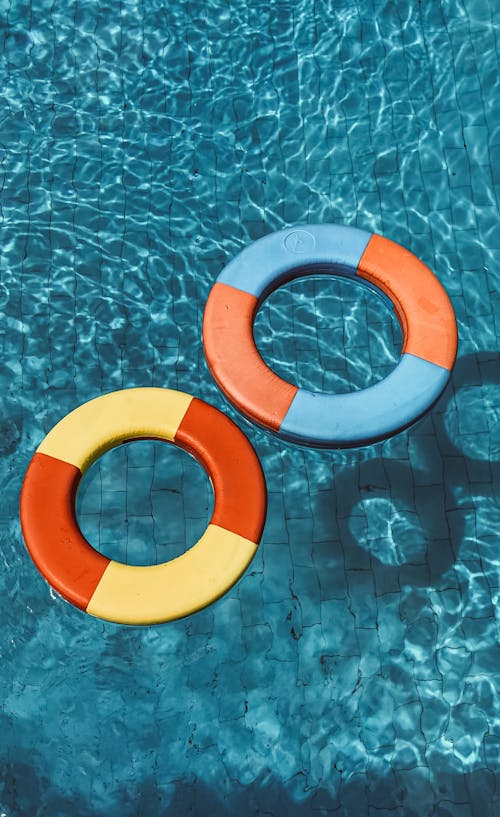 Two Lifebuoys in Outside Pool 