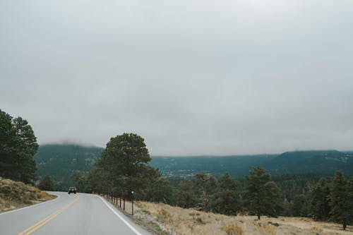 Overcast over Road through Countryside