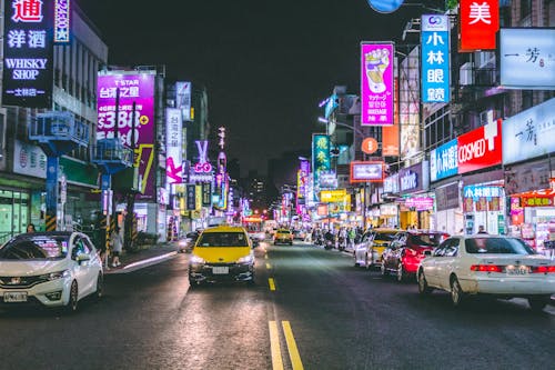 Pemandangan Kota Selama Malam Hari