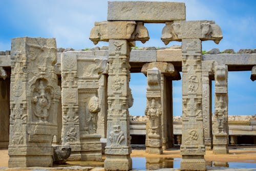 Free stock photo of hindu temple, pillars Stock Photo