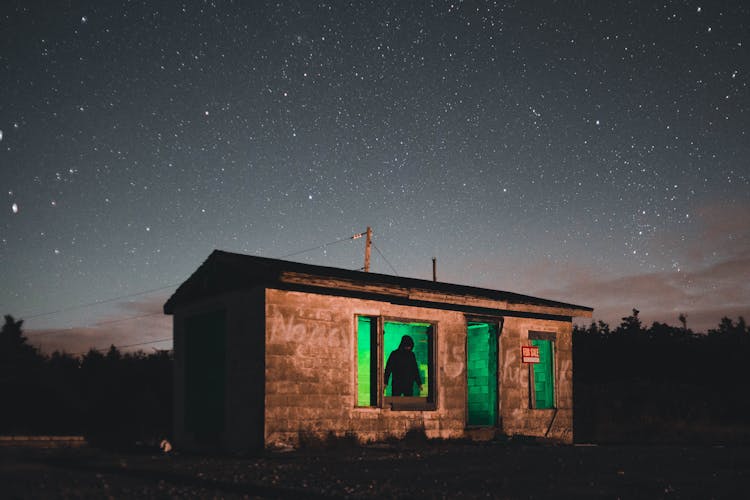 Small Building At Night