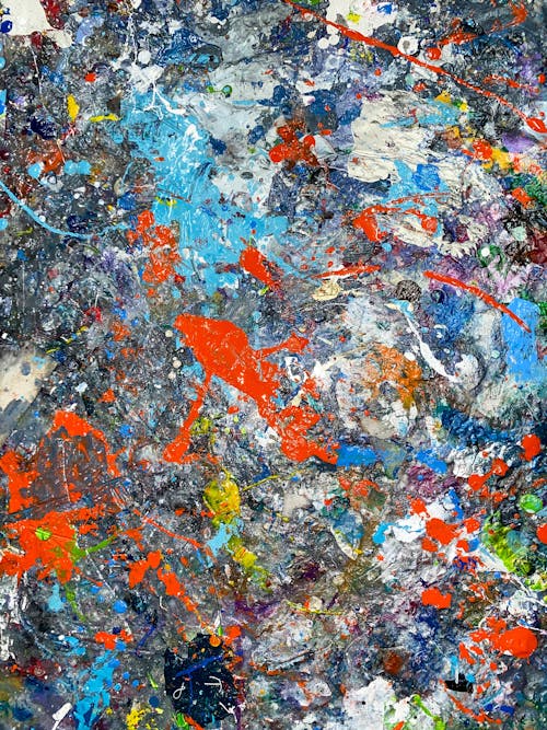 Close Up Shot of an Abstract Painting