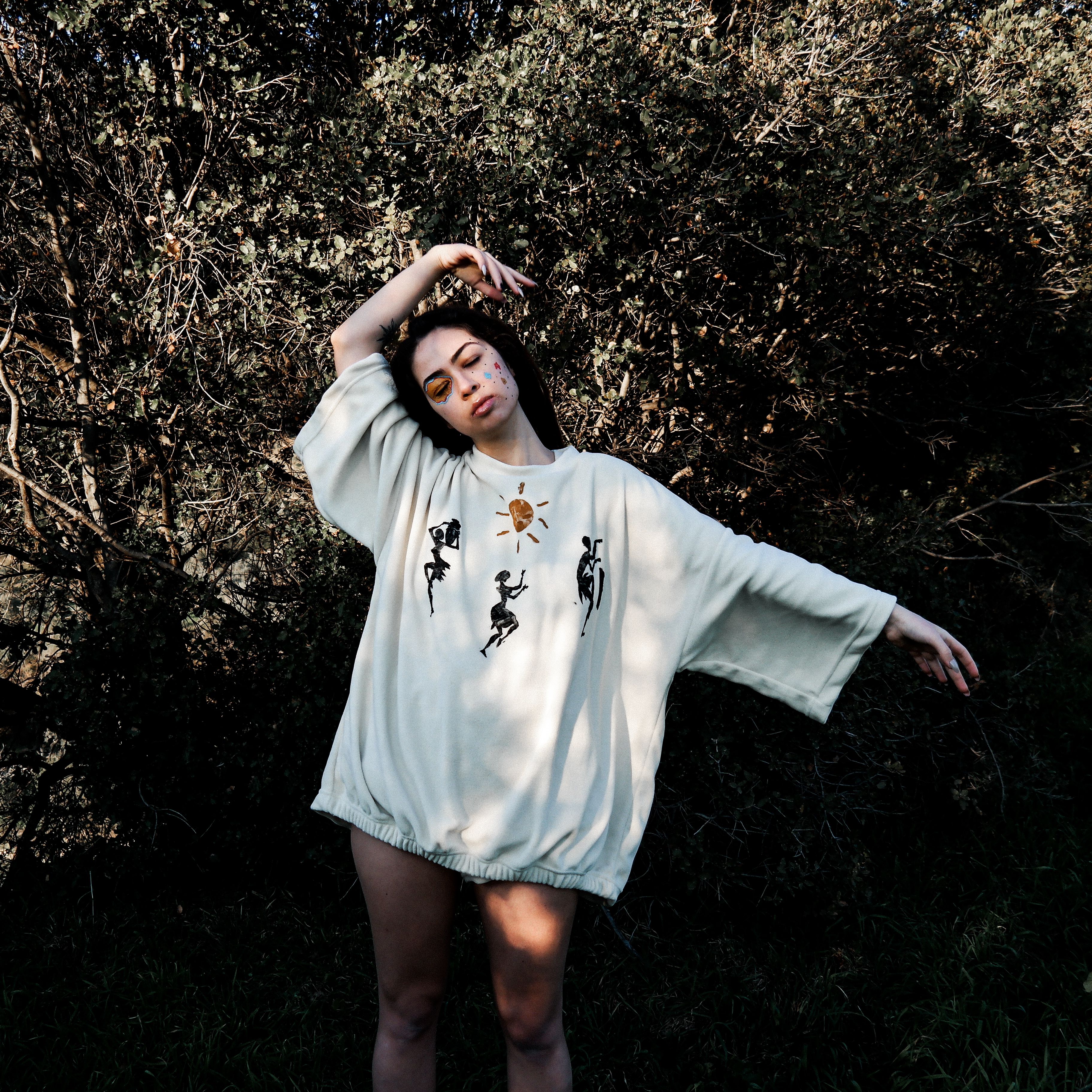 Stylish Woman in Loose Shirt 