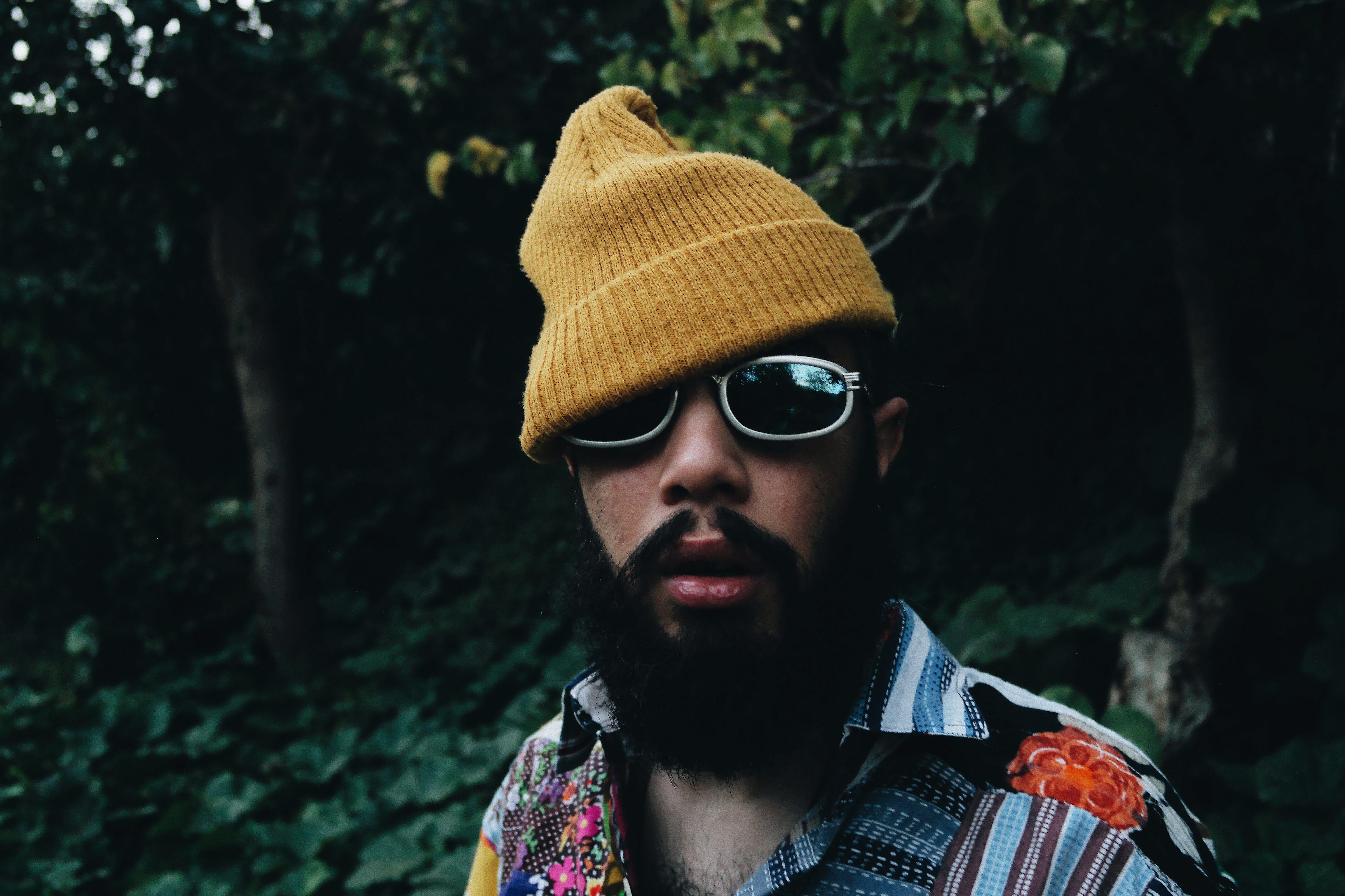 Bearded Man Wearing Yellow Beanie · Free Stock Photo