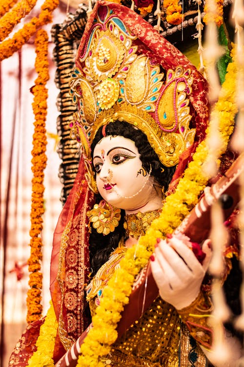Close-up Photo of a Hindu God
