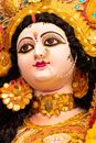 Woman in Gold and Red Floral Headdress
