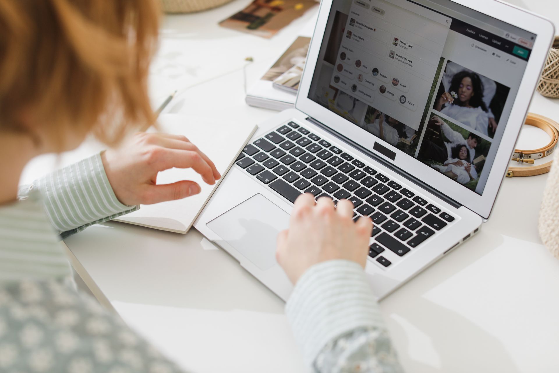 A Person Using a Laptop