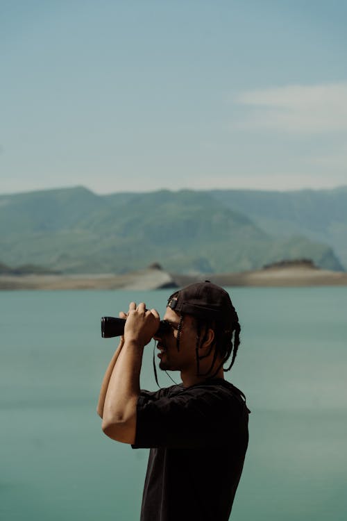 Man using Binoculars 