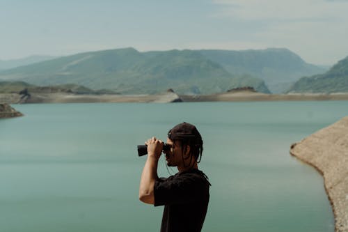 Man using Binoculars