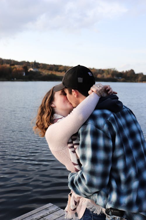 Girl and Boy Kissing