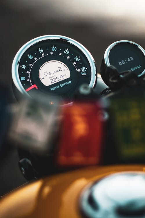 Speedometer on the Motorcycle 