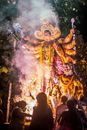 Hindu Goddess Statue with Eight Hands