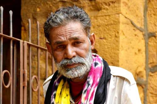 Close-Up Shot of an Elderly Man