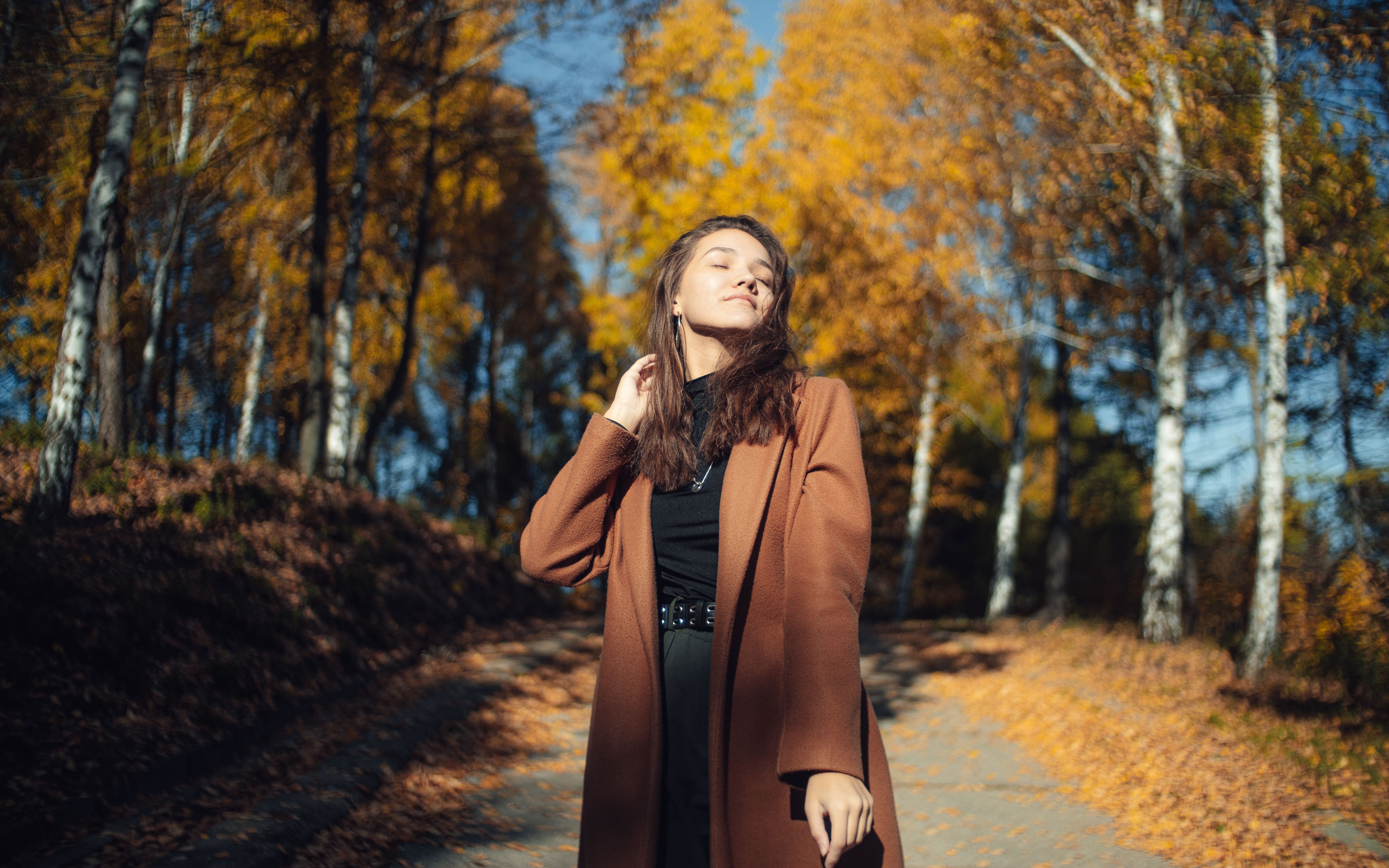 Woman Wearing Brown Coat · Free Stock Photo