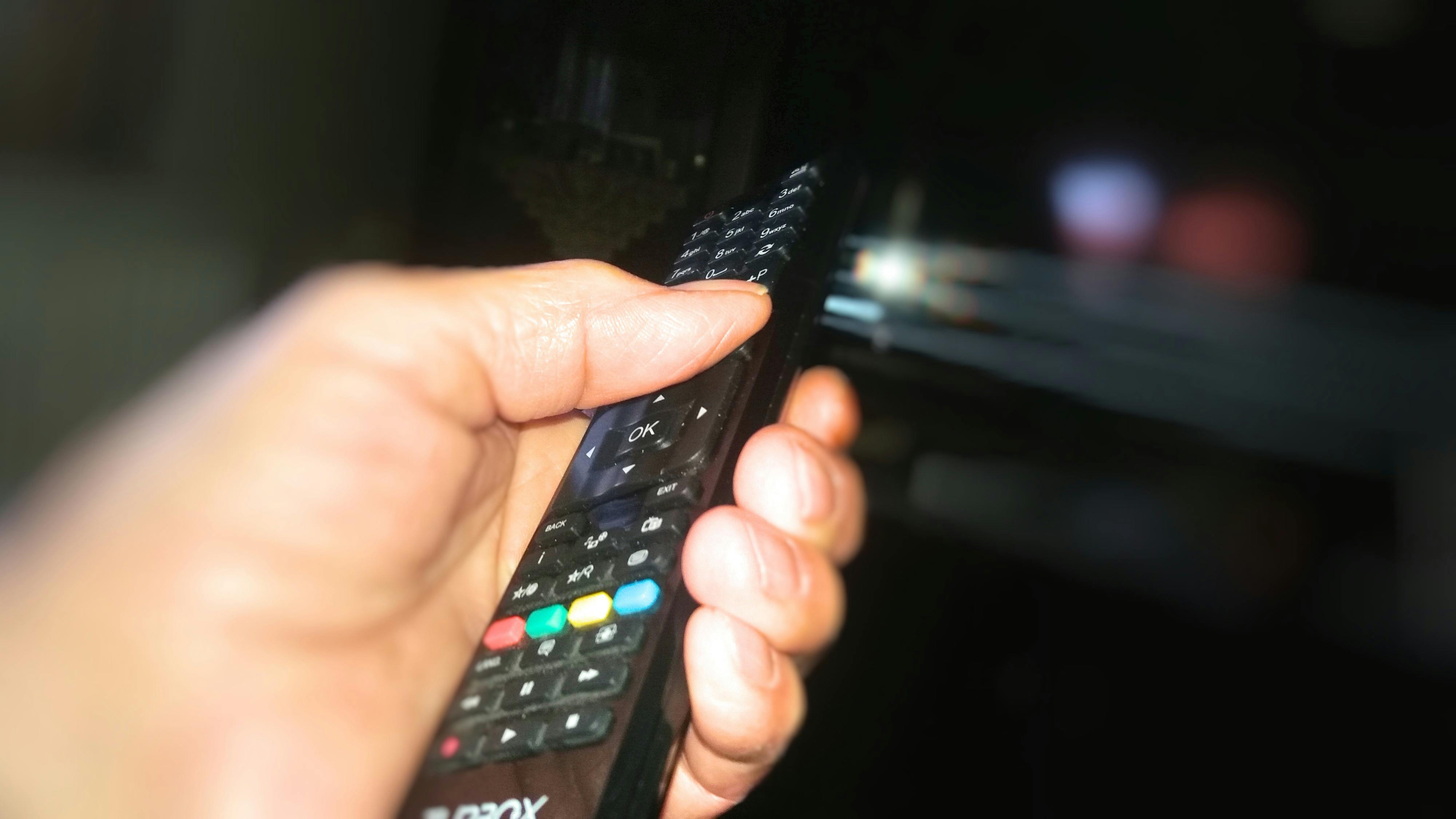 Free stock photo of computer, hand, television