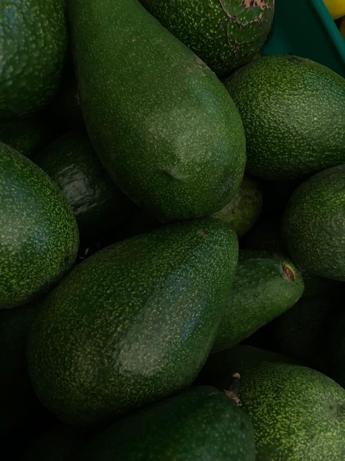 Free Vibrant green avocados in a close-up shot, ideal for health food promotions. Stock Photo