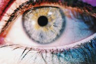 微距摄影捕捉人眼特写，展现复杂的细节与鲜艳的色彩