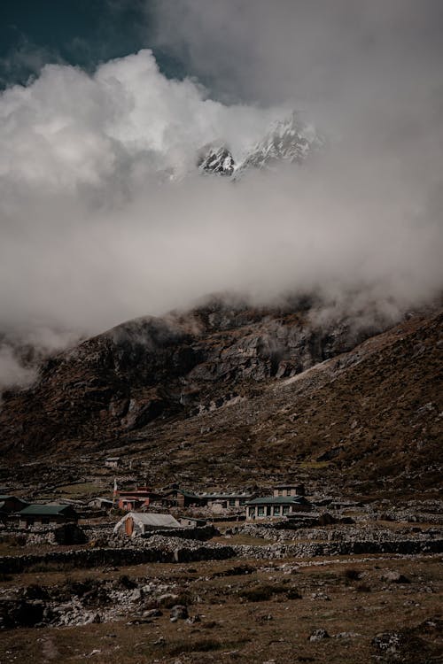 Mountain Covered in Fog