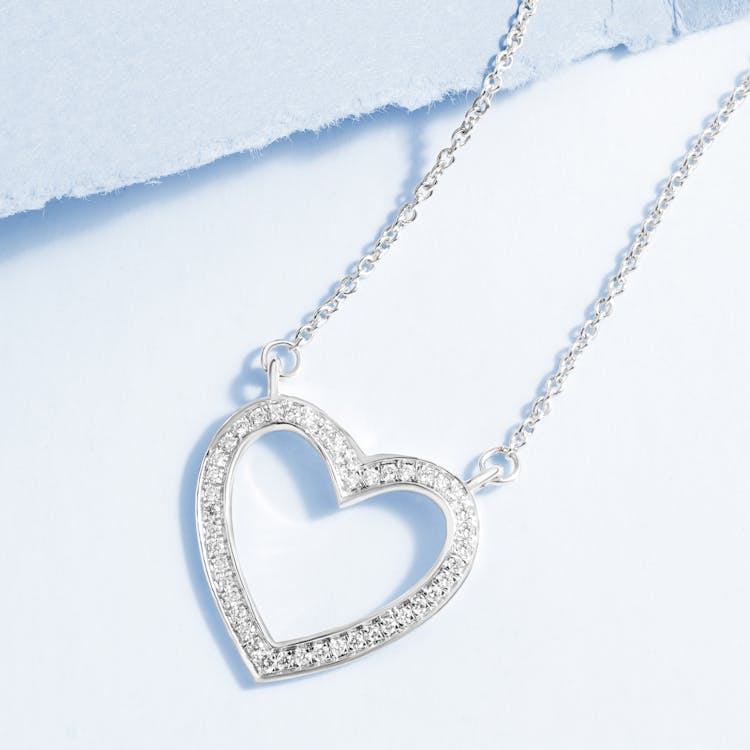 Silver And Diamond Necklace