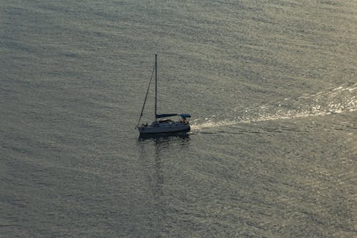 Ingyenes stockfotó drónfelvétel, hajóm csónak, közlekedési rendszer témában