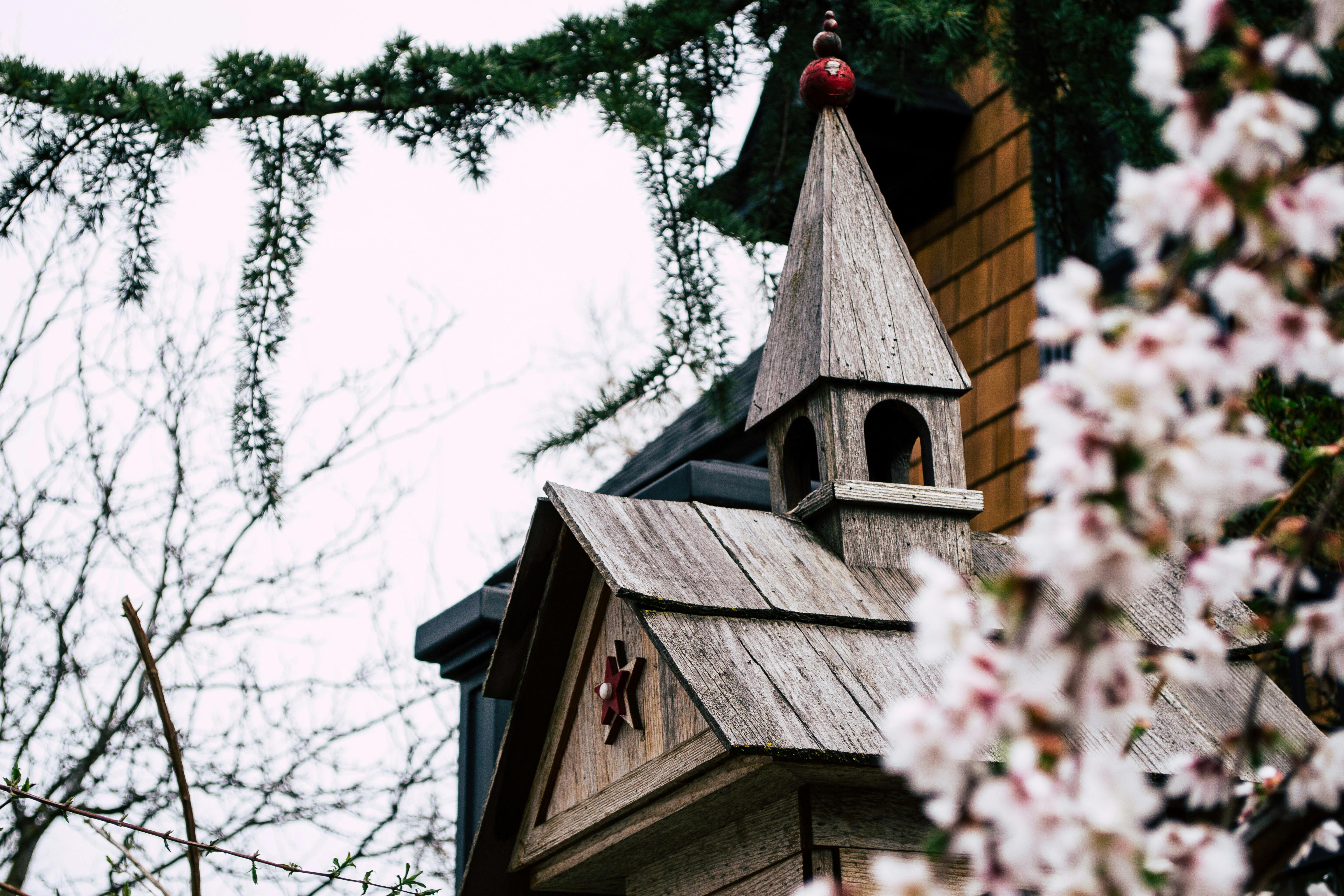 Closeup Photo of Brown and Black Wooden Houses Digital Wallpaper · Free