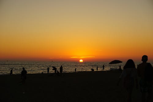 Free stock photo of beach, evening sky, evening sun