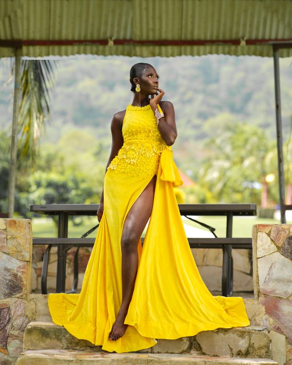 Woman in Yellow Dress Looking Away Free Stock Photo Woman in Yellow Dress Looking Away Free Stock Photo
