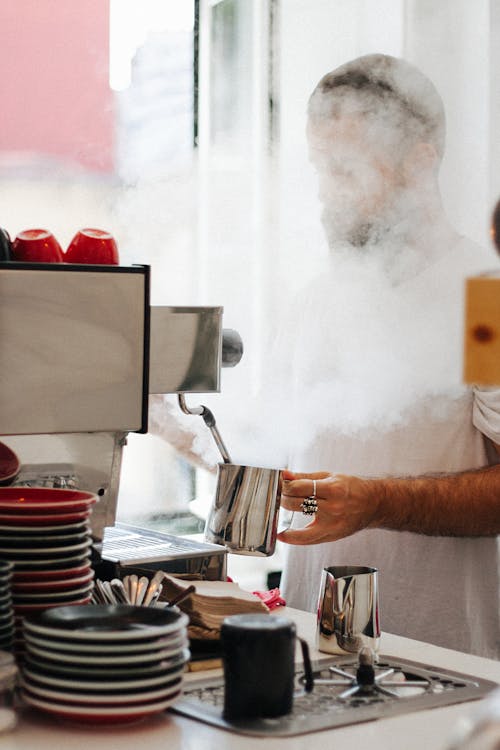 Kostnadsfri bild av ånga, arbetssätt, barista