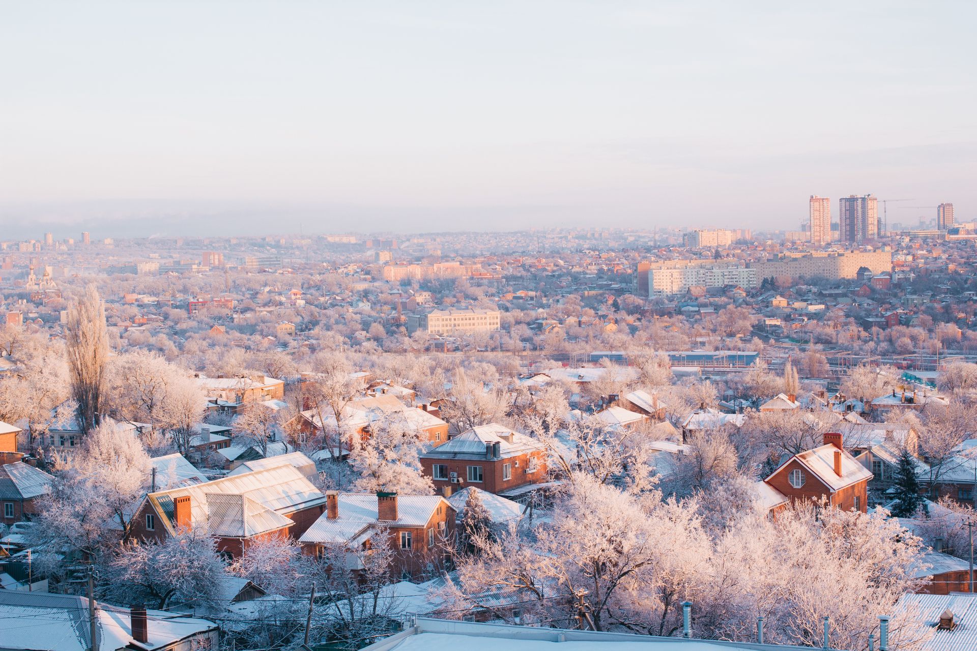 Winter Cityscape at Dawn