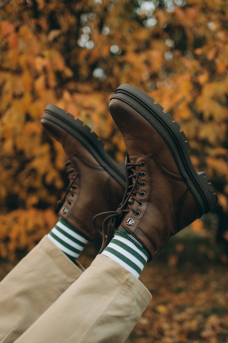 Person Wearing Brown Boots