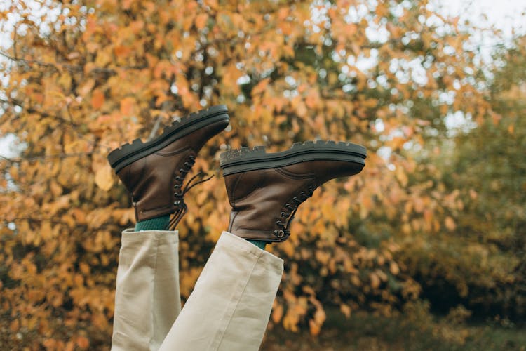 Person Wearing Brown Boots