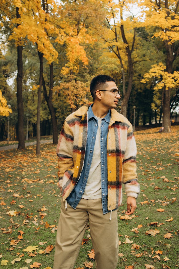 Man Standing At A Park