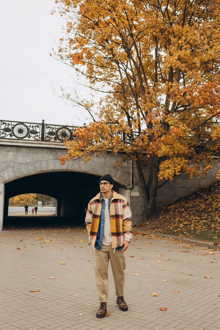 A Man Walking On The Street