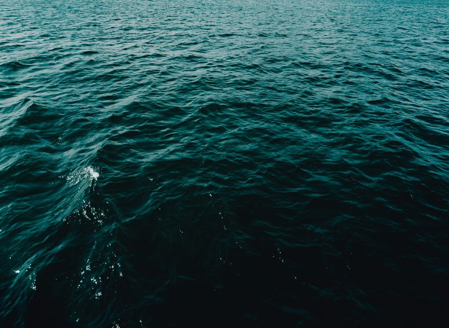 Capture of a tranquil ocean surface with gentle ripples and serene blue tones.