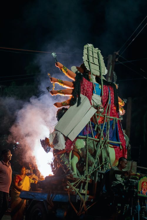 Hindu Festival at Night