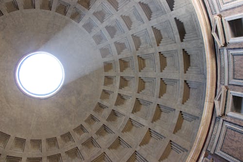 Low Angle View of the Pantheon Dome 