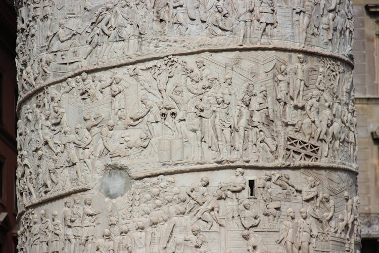 Close-up On Reliefs Covering Trajans Column