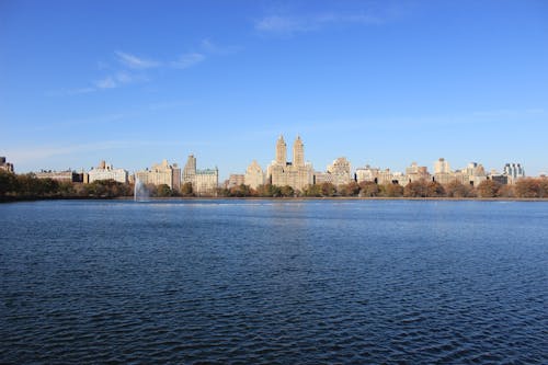 Free Jacqueline Kennedy Onassis Reservoir With the City Skyline in the Background Stock Photo